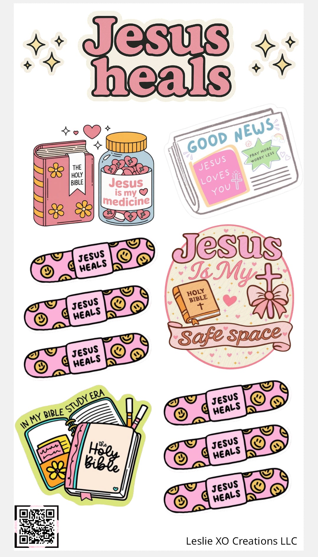 Jesus Heals Sticker Sheet