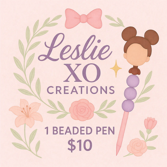 1 Character Beaded Pen