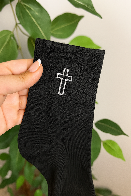 Black Cross Socks