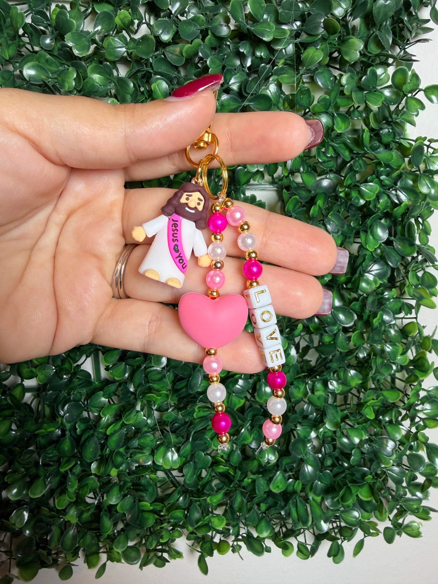 Jesus Loves You Purse Charm