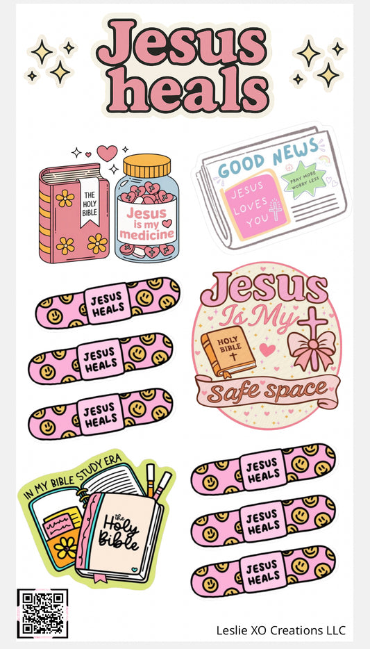Jesus Heals Sticker Sheet